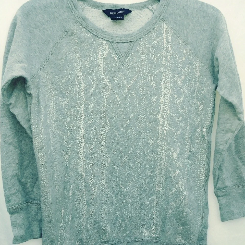 Ralph Lauren Girl Gray Sweater M Sz (8-10)